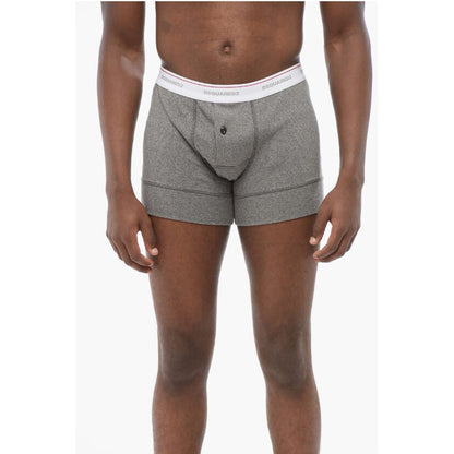 Ribbed Cotton Blend Boxer