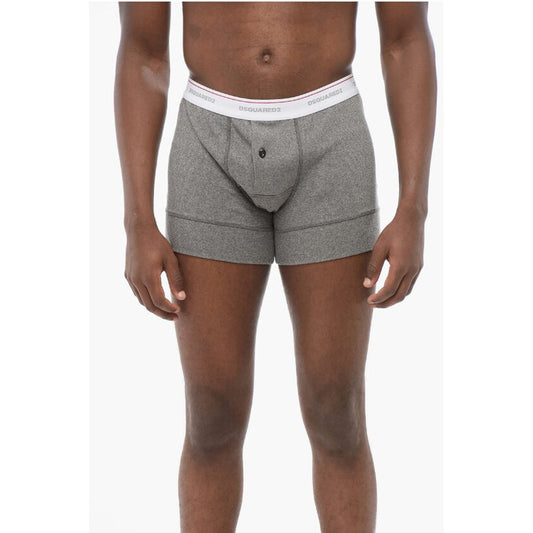Ribbed Cotton Blend Boxer