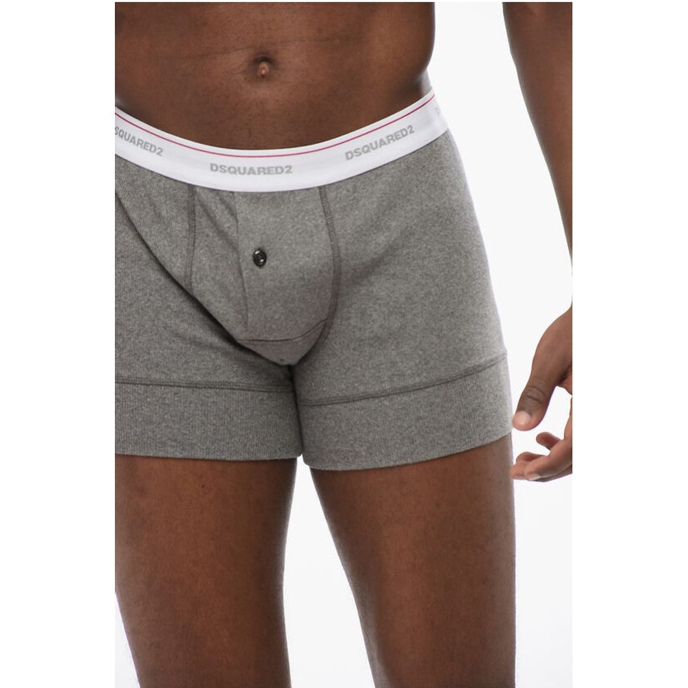 Ribbed Cotton Blend Boxer