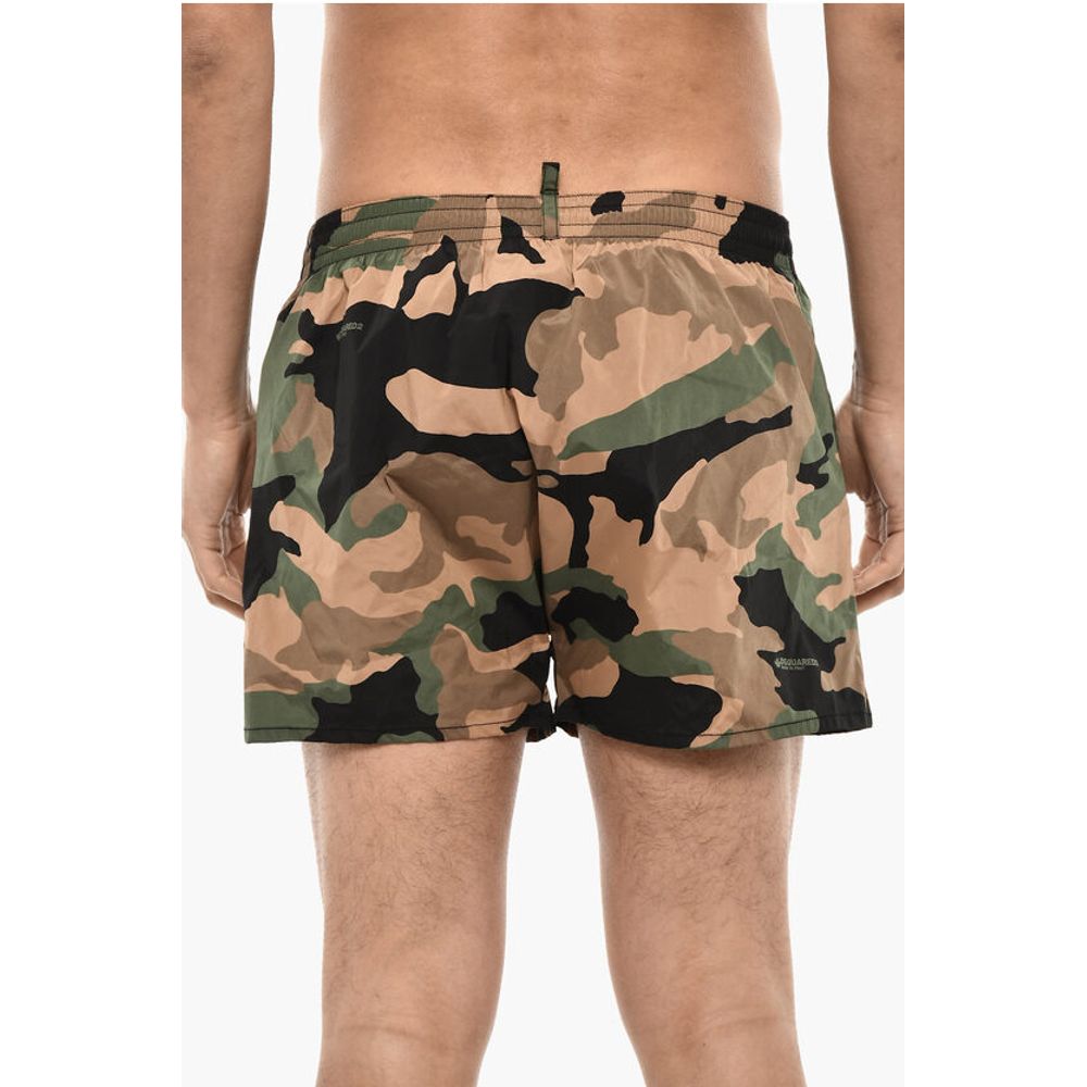 Camo Motif Swim Shorts