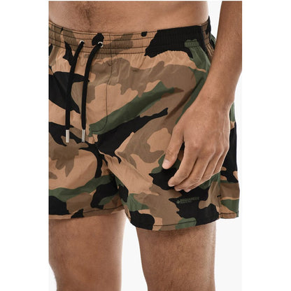 Camo Motif Swim Shorts