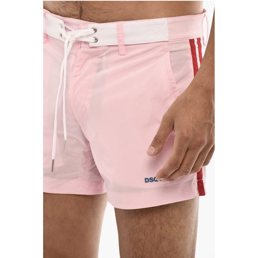 Swim Shorts With Contrasting SIde Bands