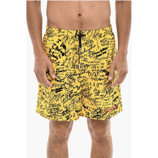 Printed SCRIBBLE Swim Shorts