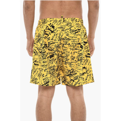 Printed SCRIBBLE Swim Shorts