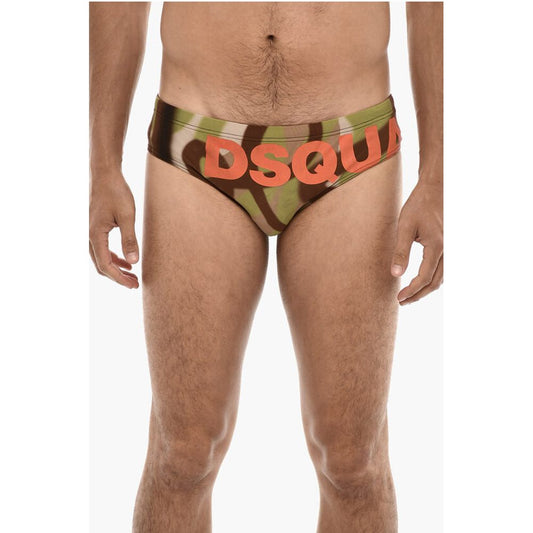 Camo Motif Swimsuit Slip