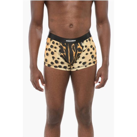 Animal Patterned Cotton Blend Boxer