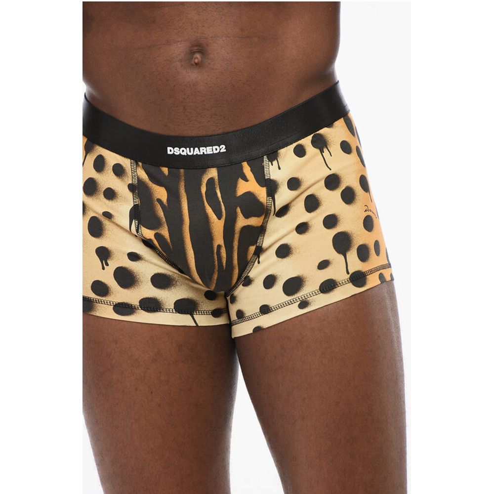 Animal Patterned Cotton Blend Boxer