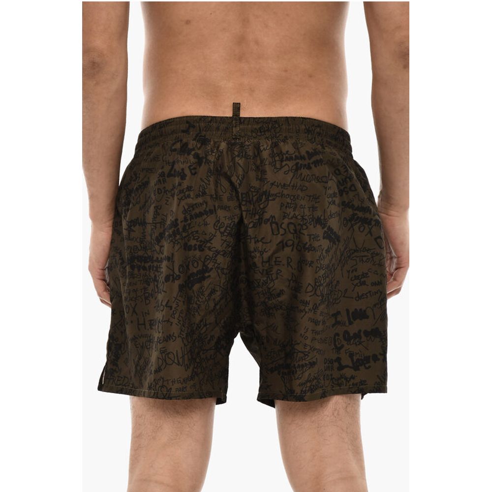 Printed SCRIBBLE Swim Shorts
