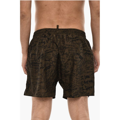 Printed SCRIBBLE Swim Shorts