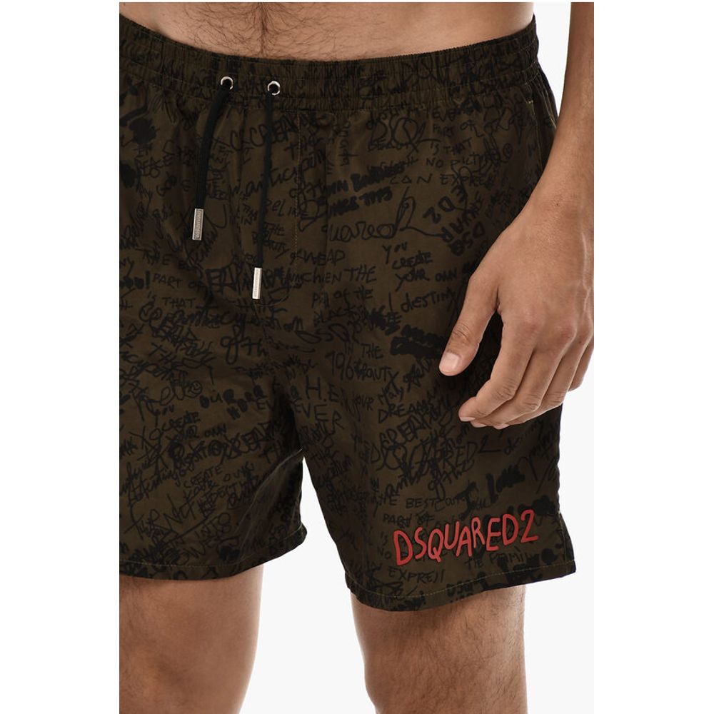 Printed SCRIBBLE Swim Shorts