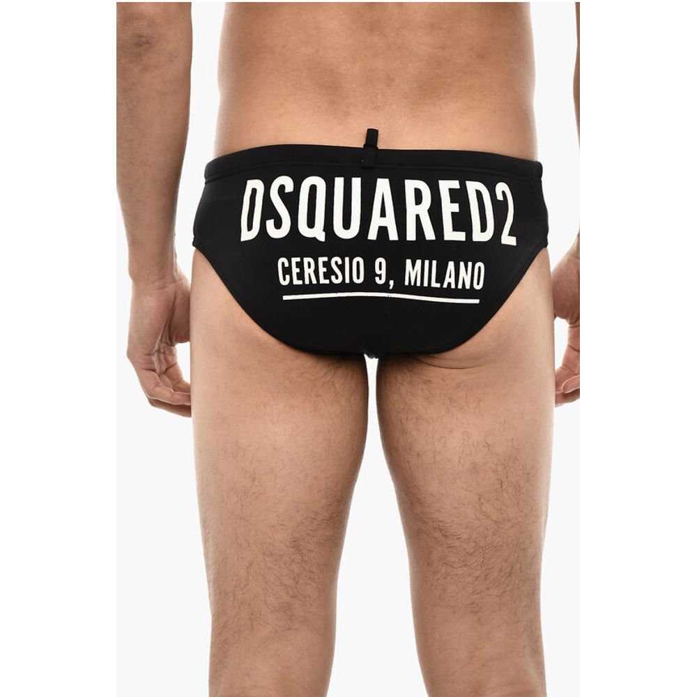 Logo Print Slip Swimsuit