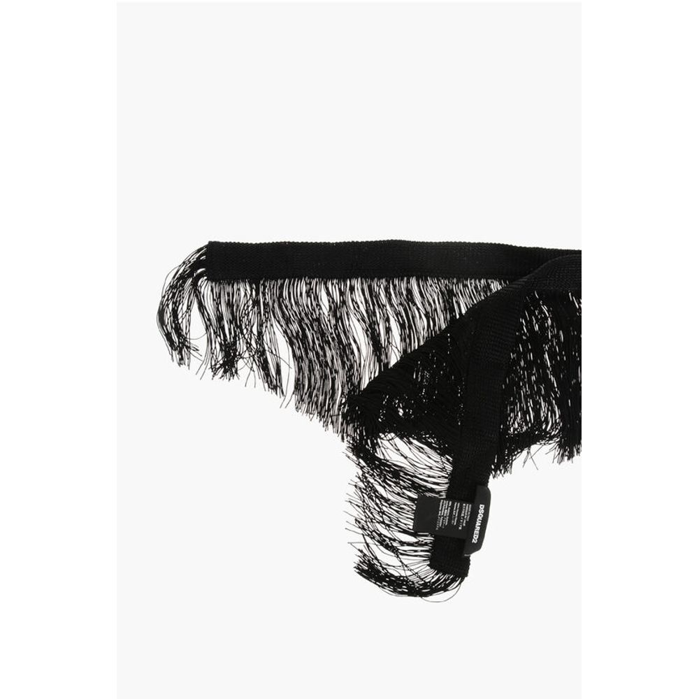 Solid Color Slim Stole with Fringes