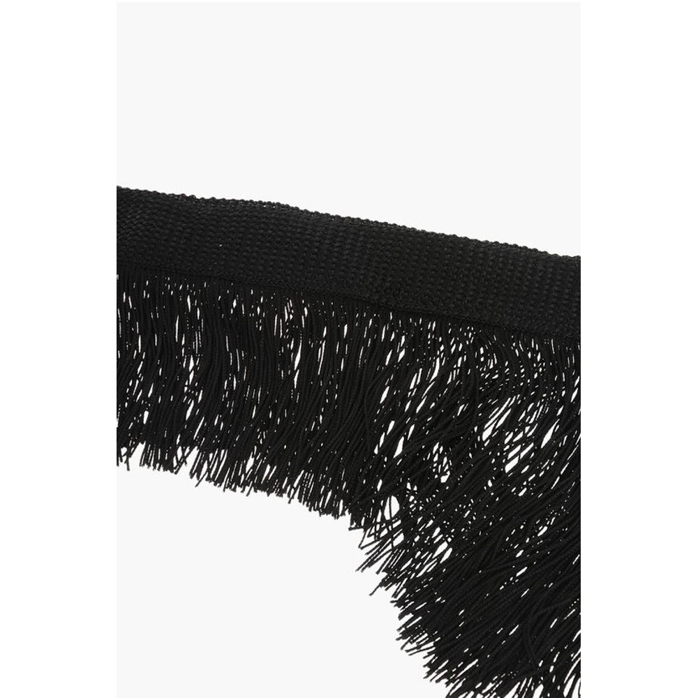 Solid Color Slim Stole with Fringes