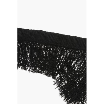 Solid Color Slim Stole with Fringes