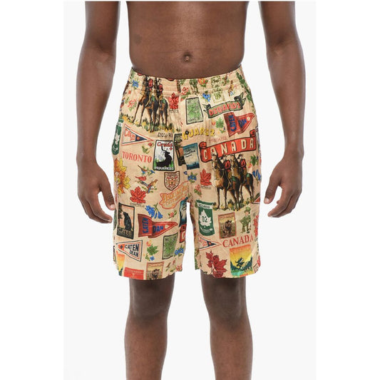 Patterned Silk Blend Pijama Shorts