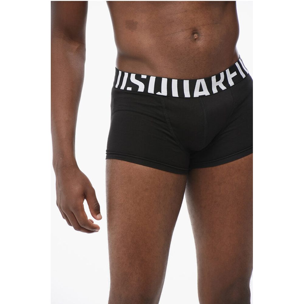 Stretch Cotton Boxer with Logoed Waistband