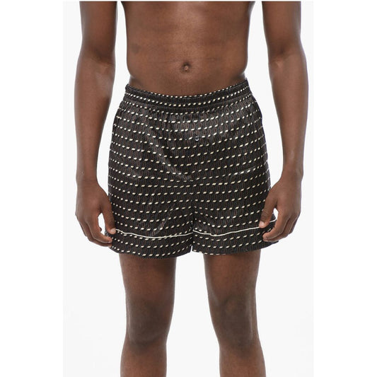 Monogram Silk Blend Pijama Shorts
