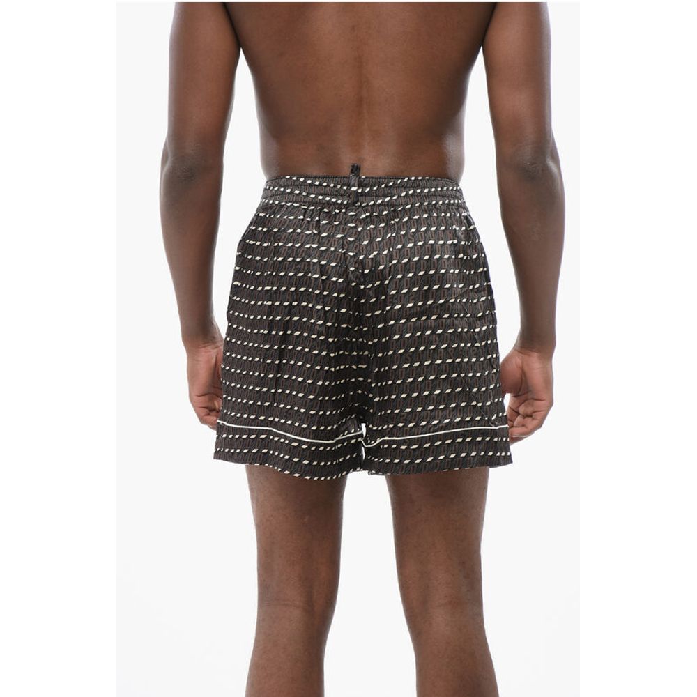 Monogram Silk Blend Pijama Shorts