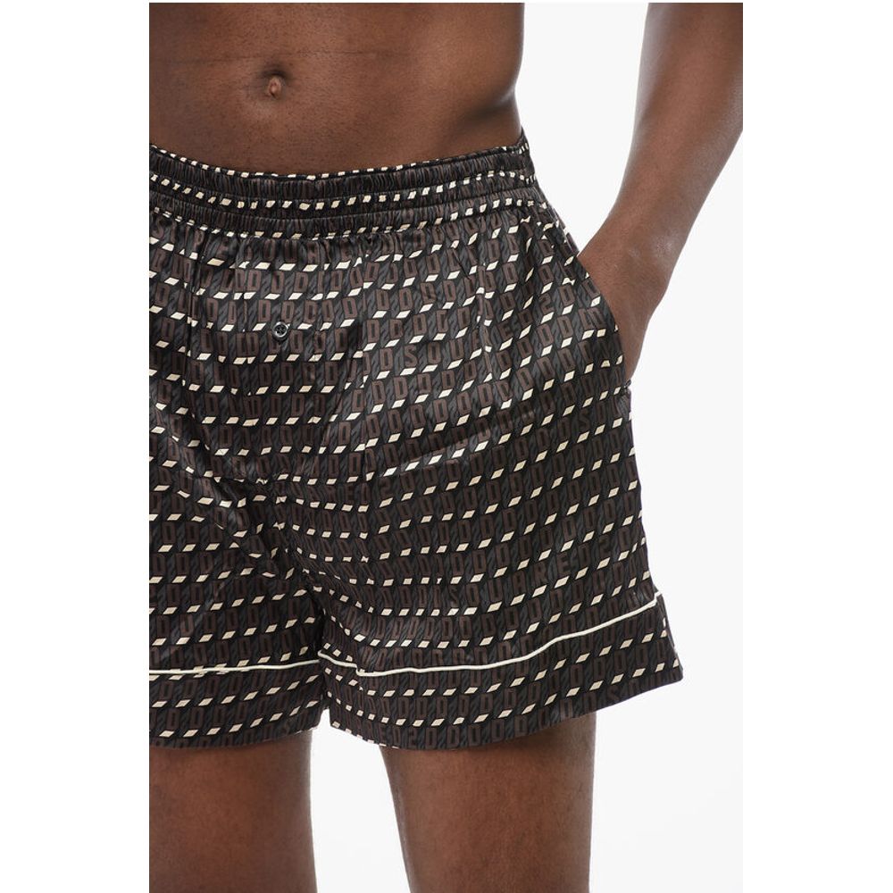 Monogram Silk Blend Pijama Shorts