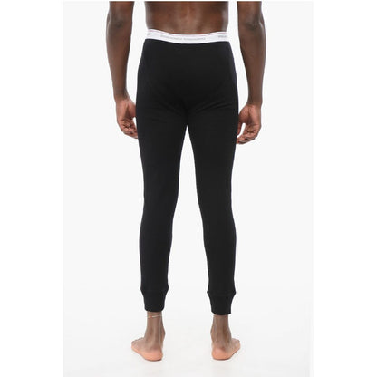 Underwear Ribbed Leggings with Logoed Waistband
