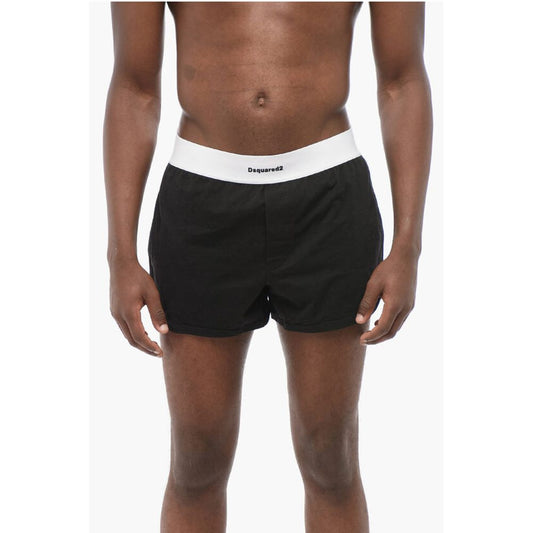 Cotton Blend Boxer with Contrasting Waistband