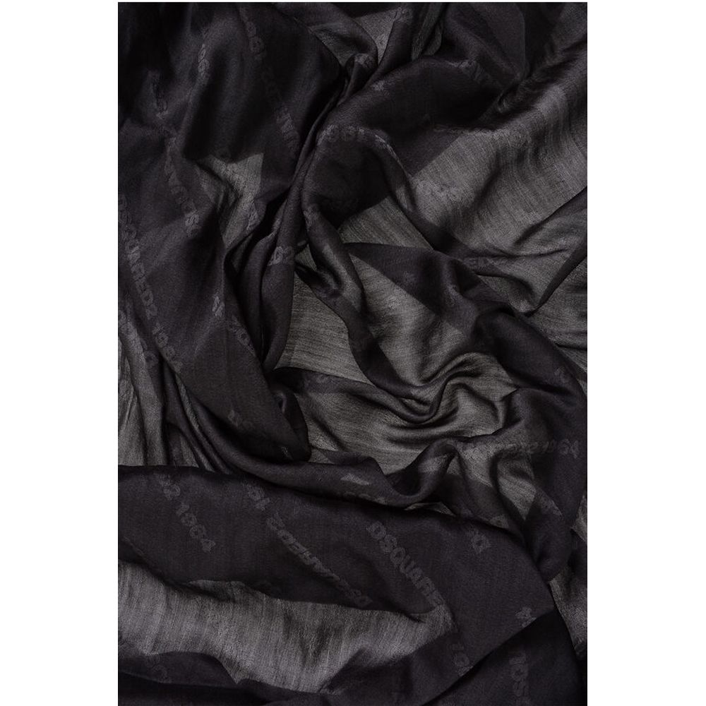 Silk Georgette Foulard with All-Over Logo
