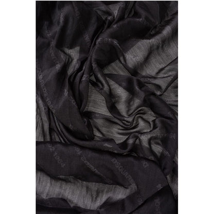 Silk Georgette Foulard with All-Over Logo