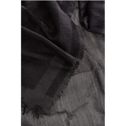 Silk Georgette Foulard with All-Over Logo