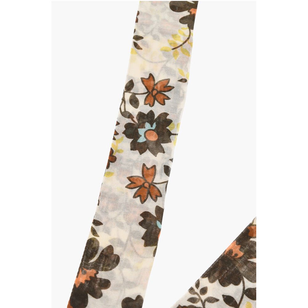 Floral-Motif Silk Foulard