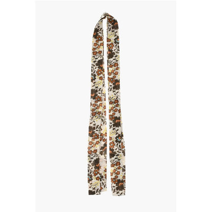 Floral-Motif Silk Foulard