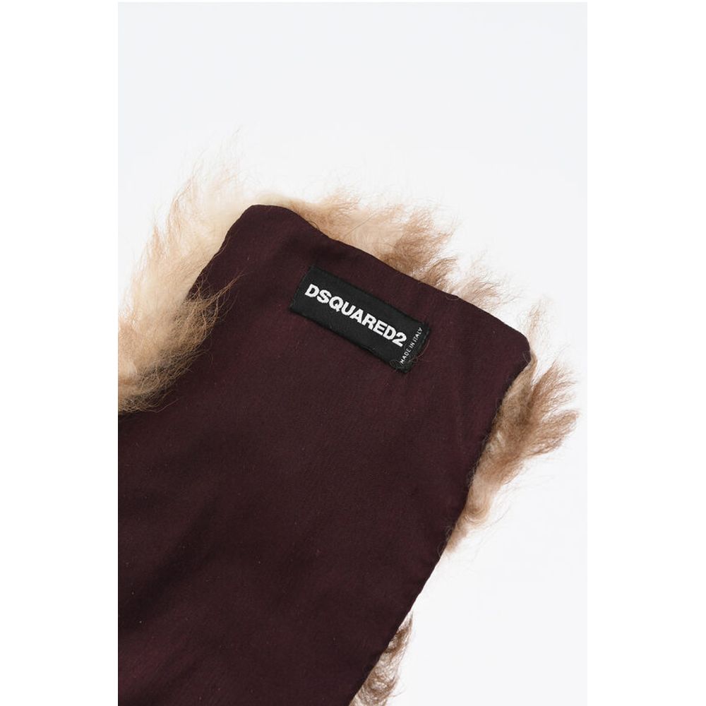 Two-Tone Fur Scarf with Silk Inner