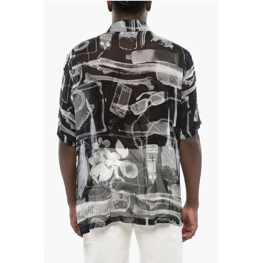 Patterned Silk Chiffon Shirt