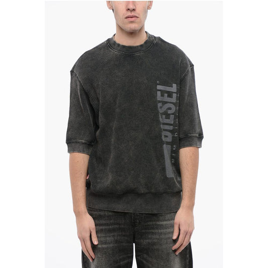 RED TAG Cotton S-COOLWAFY-N1 Crew-Neck Sweater with Side Log