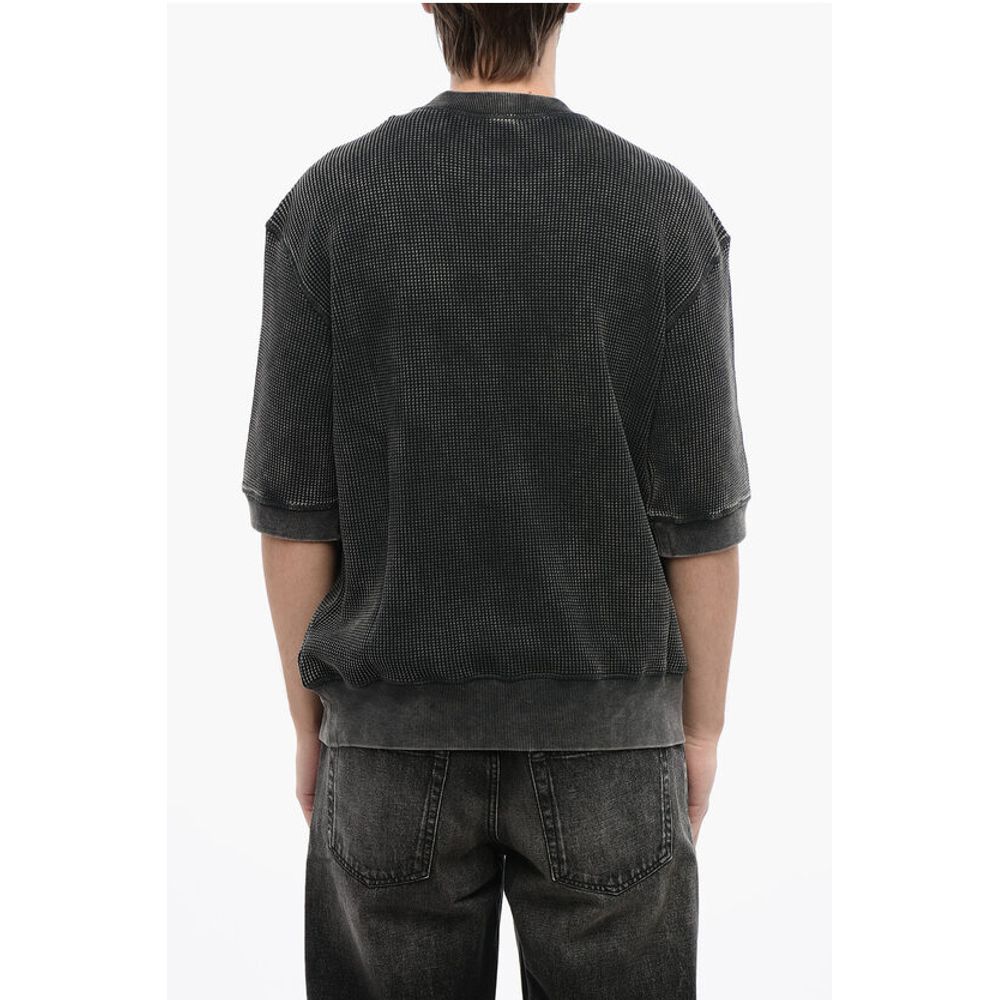 RED TAG Cotton S-COOLWAFY-N1 Crew-Neck Sweater with Side Log