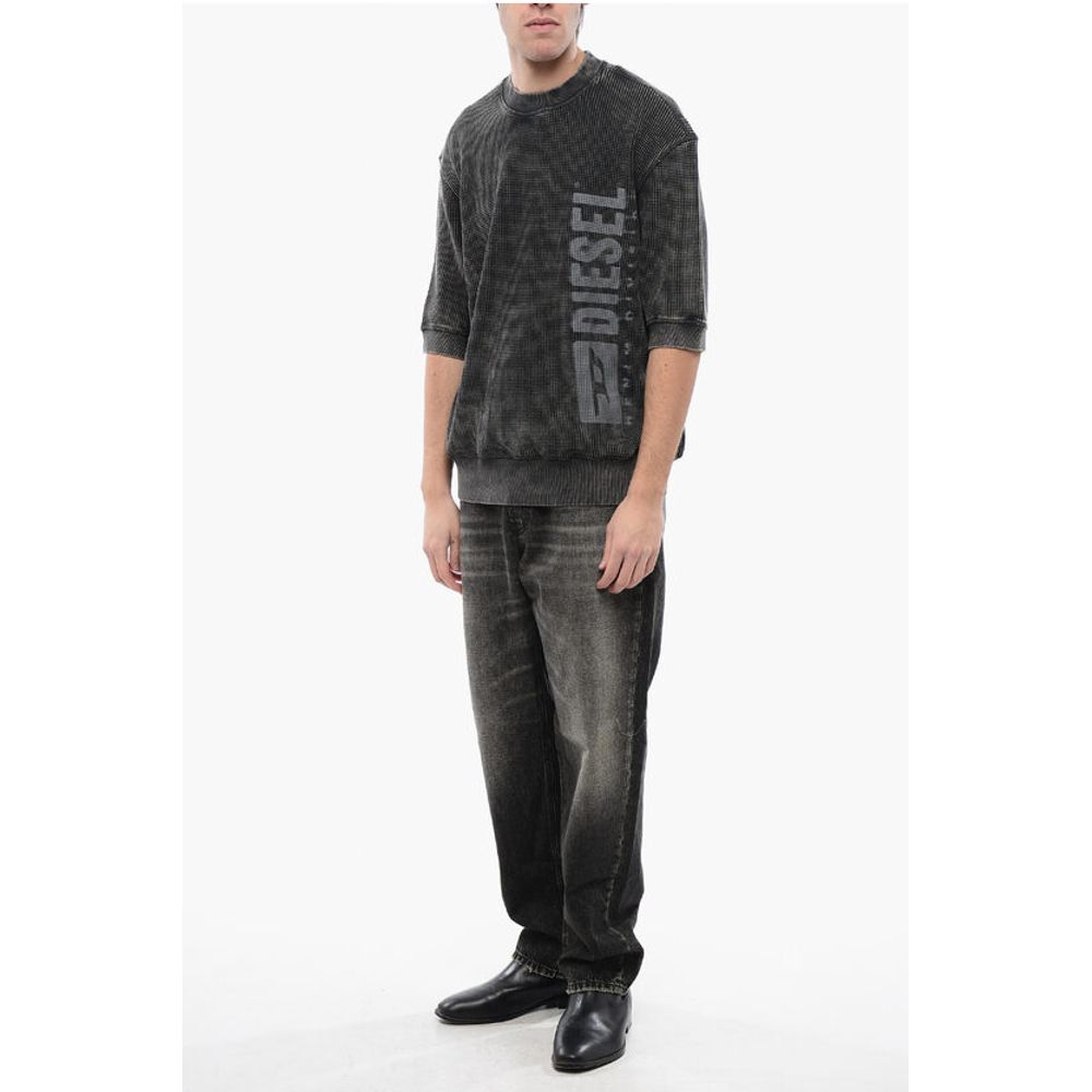 RED TAG Cotton S-COOLWAFY-N1 Crew-Neck Sweater with Side Log