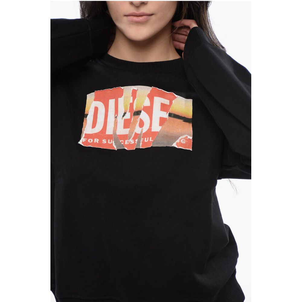 RED TAG Cotton F-REGGY-POFF Crew-neck Sweatshirt with Fronta