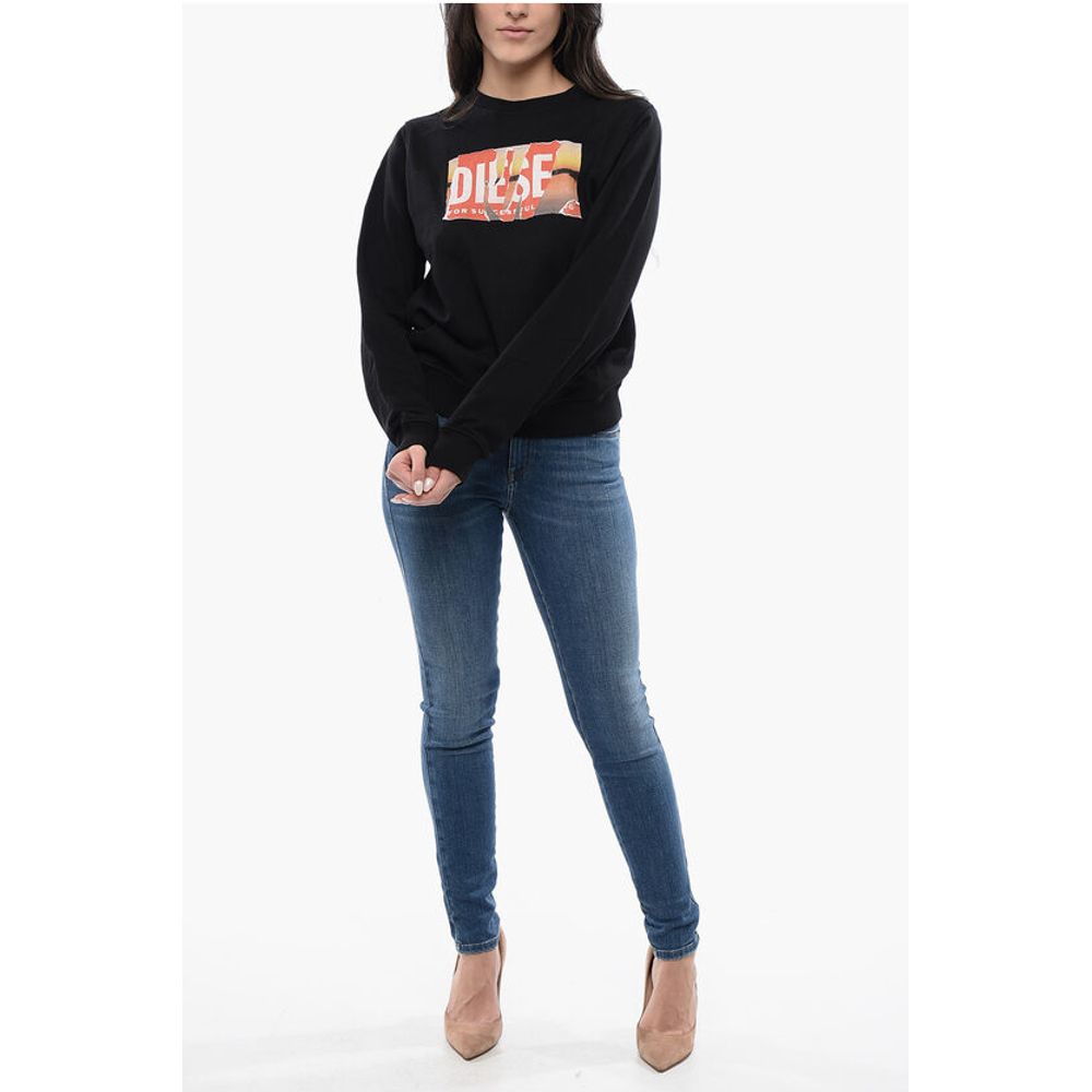 RED TAG Cotton F-REGGY-POFF Crew-neck Sweatshirt with Fronta