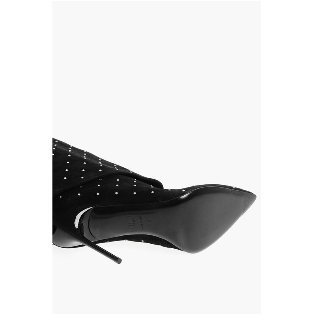 Suede ARIEL Boots with Rhinestoned Detail