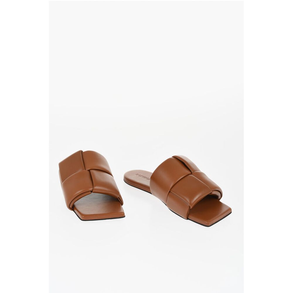 Solid Color Braided Leather Sandals