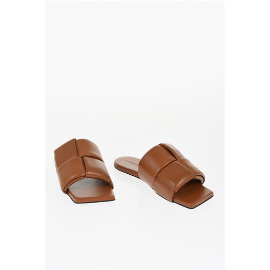 Solid Color Braided Leather Sandals