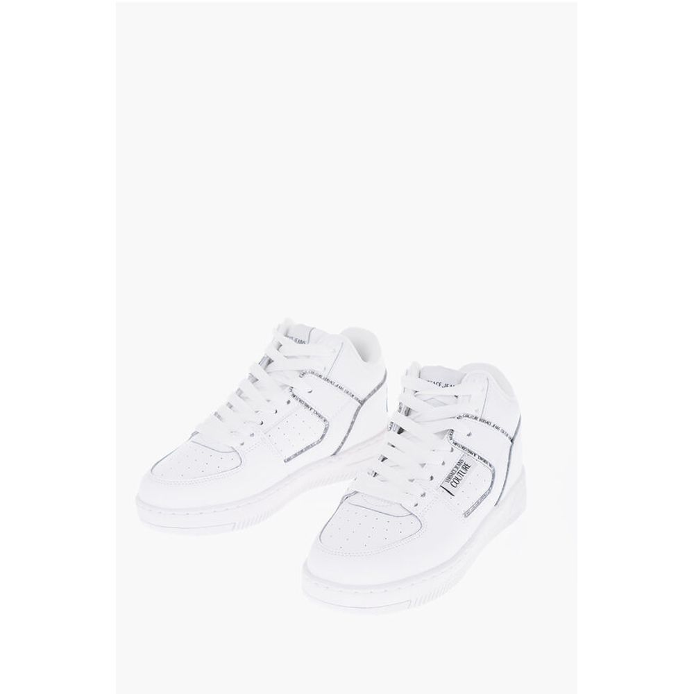 JEANS COUTURE Leather MEYSSA Sneakers with Printed Contrasti