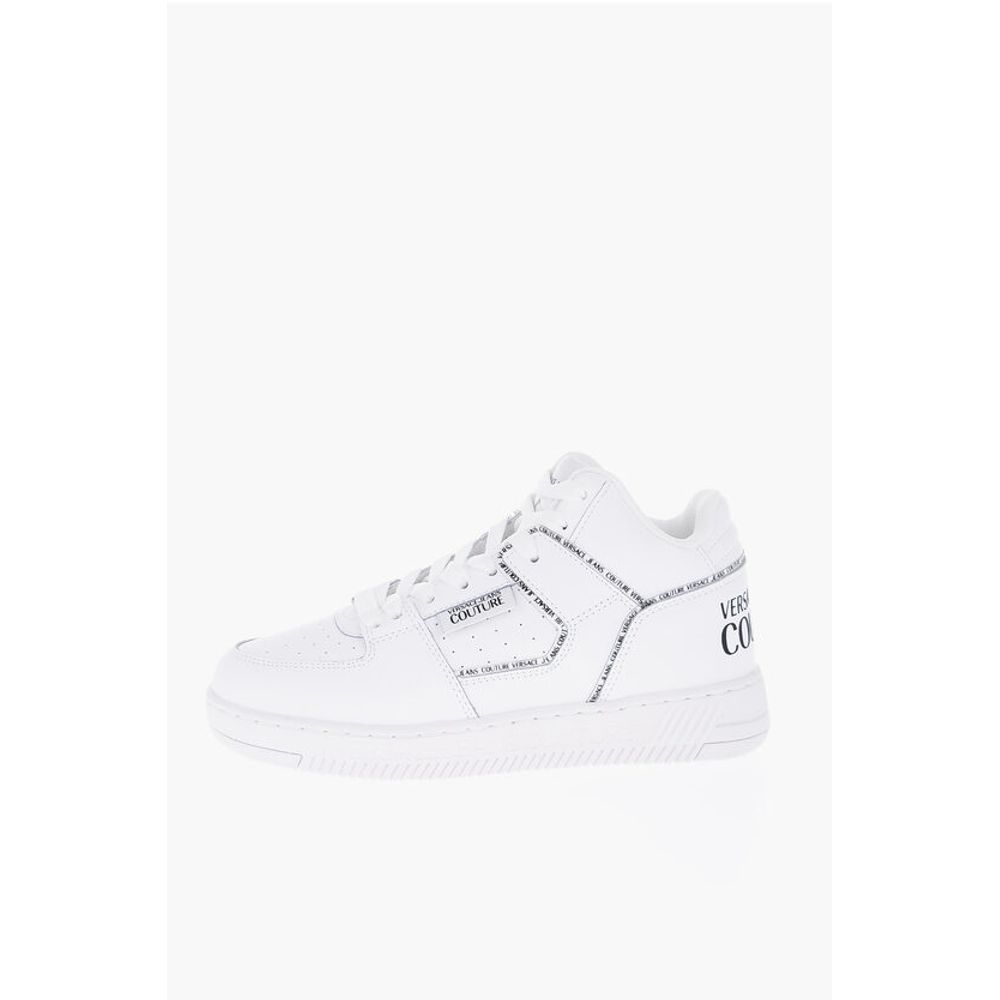 JEANS COUTURE Leather MEYSSA Sneakers with Printed Contrasti