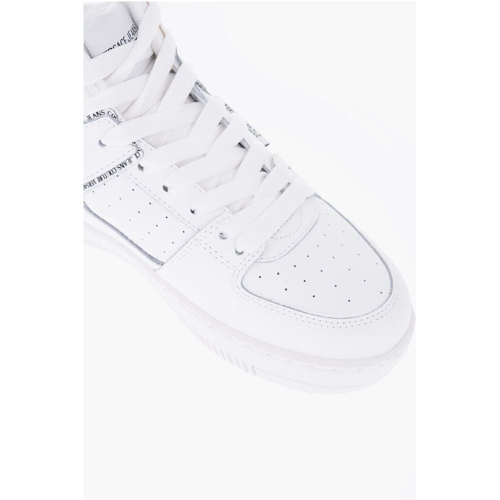 JEANS COUTURE Leather MEYSSA Sneakers with Printed Contrasti