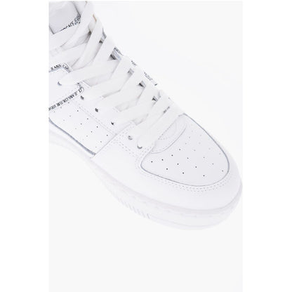 JEANS COUTURE Leather MEYSSA Sneakers with Printed Contrasti