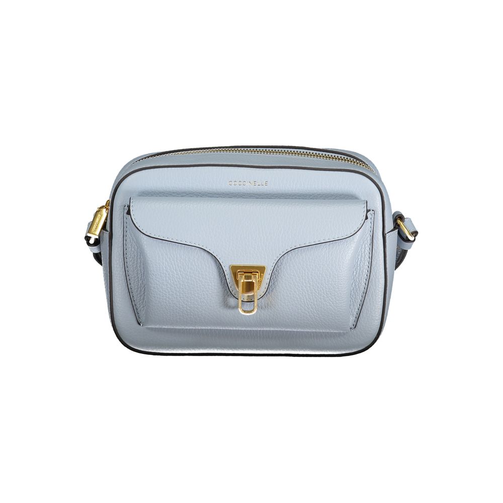 Blue Leather Women Handbag