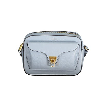 Blue Leather Women Handbag