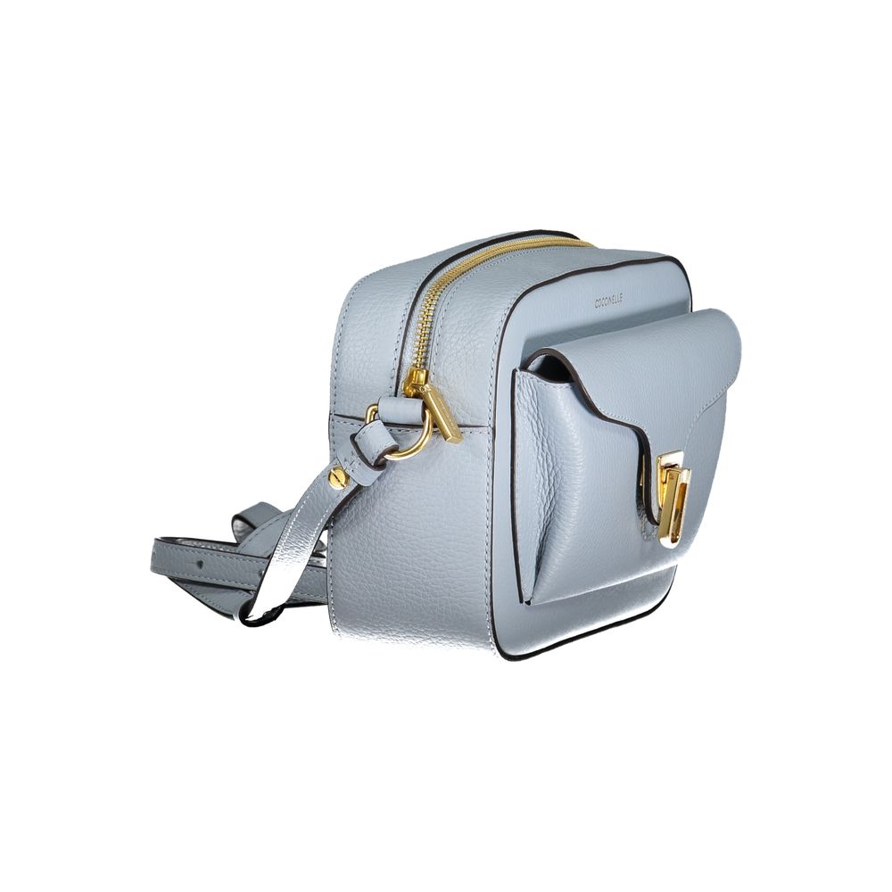 Blue Leather Women Handbag