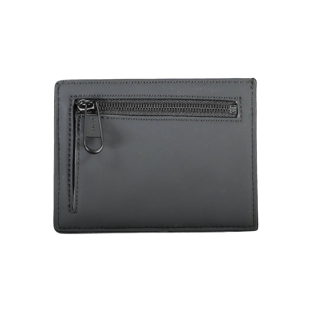 Cartera de hombre de poliéster negro
