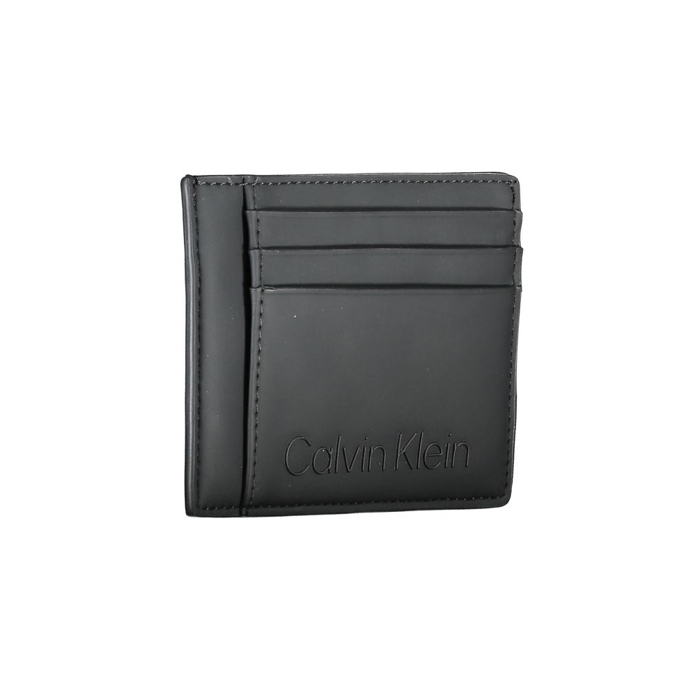 Cartera de hombre de poliéster negro