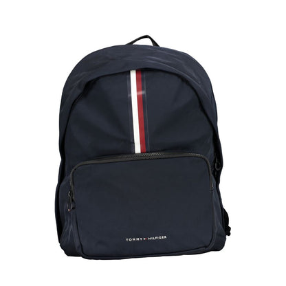Elegante mochila azul con soporte para portátil